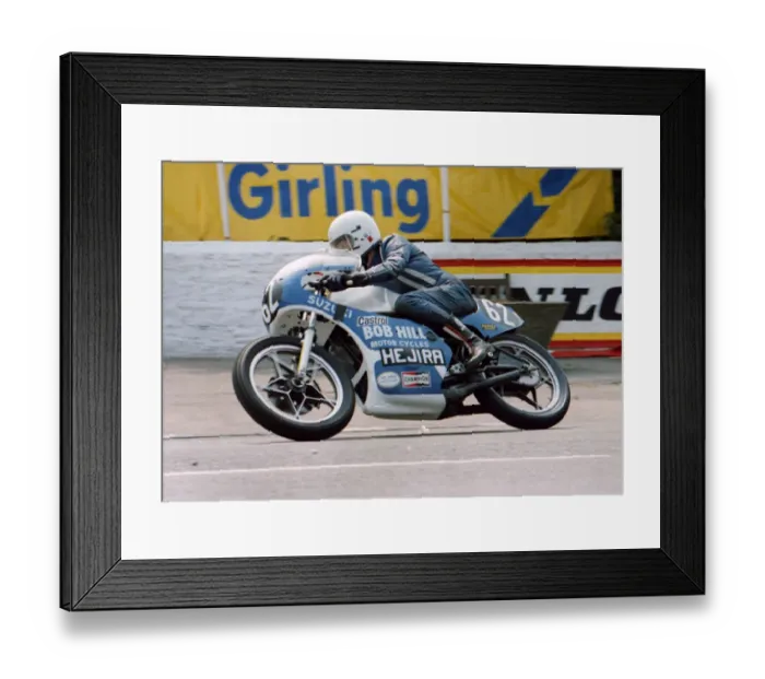 Framed Print : Dick Hunter (Yamaha) 1982 Formula Three TT