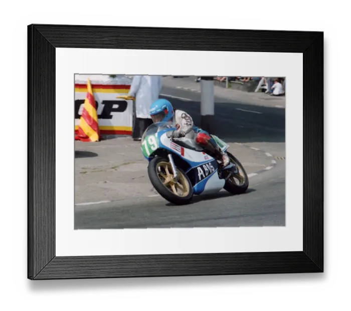 Framed Print : Rene Delaby (Yamaha) 1982 Junior TT Framed Print : Rene Delaby (Yamaha) 1982 Junior TT