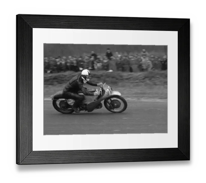 Framed Print : Cecil Sandford (Guzzi) 1955 Silverstone Framed Print : Cecil Sandford (Guzzi) 1955 Silverstone