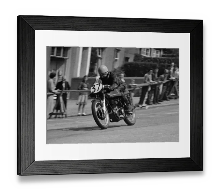 Framed Print : Lewis Young (AJS) 1958 Junior TT Framed Print : Lewis Young (AJS) 1958 Junior TT