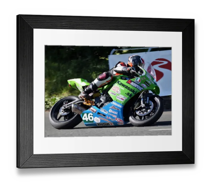 Framed Print : Miroslav Sloboda (Kawasaki) 2019 Lightweight TT