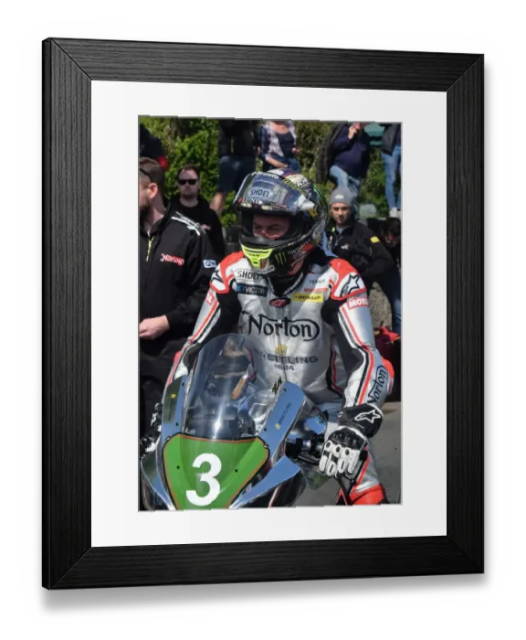 Framed Print : John McGuinness (Norton) 2019 Lightweight TT Framed Print : John McGuinness (Norton) 2019 Lightweight TT