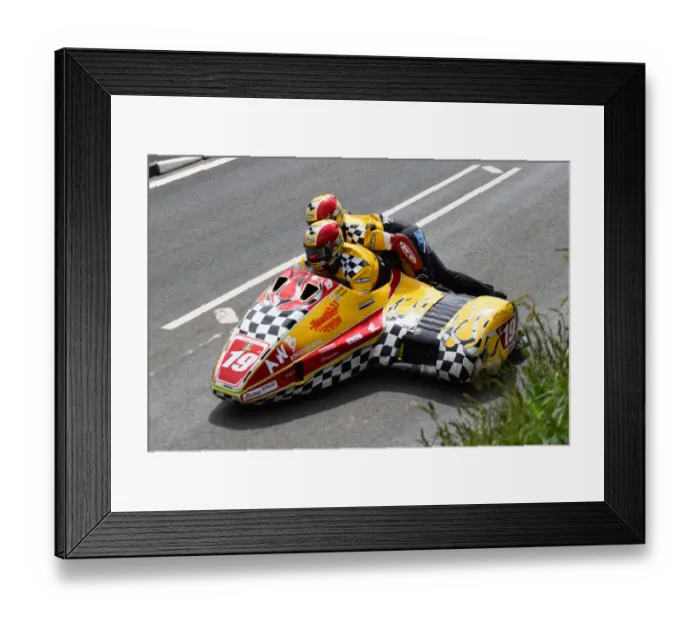 Framed Print : John Lowther & Scott Hardie (Honda) 2019 Sidecar TT Framed Print : John Lowther & Scott Hardie (Honda) 2019 Sidecar TT
