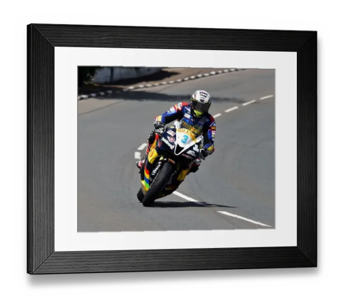 Framed Print : John McGuinness (Honda) 2019 Supersport TT Framed Print : John McGuinness (Honda) 2019 Supersport TT