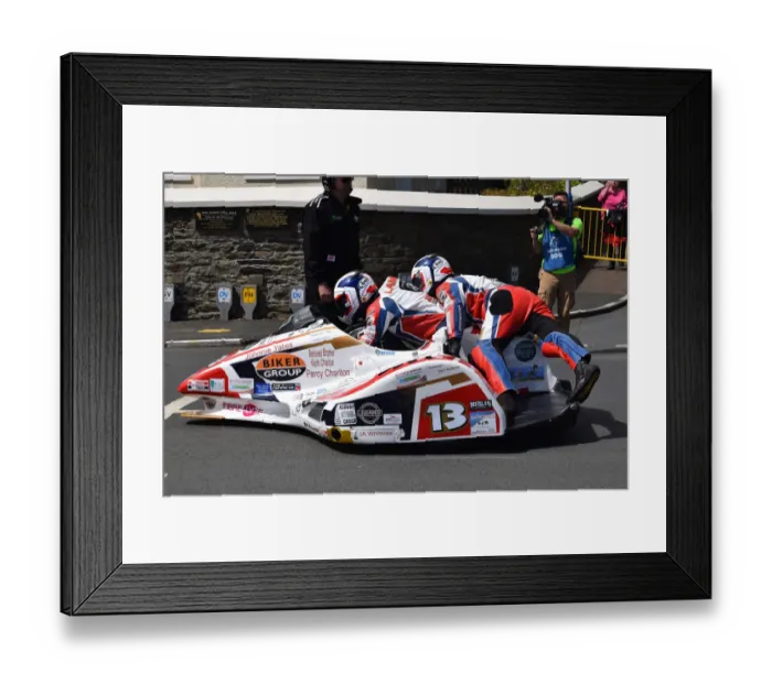 Framed Print : Greg Lambert & Ben McBride (GLR Honda) 2019 Sidecar TT Framed Print : Greg Lambert & Ben McBride (GLR Honda) 2019 Sidecar TT