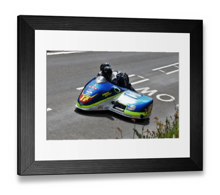 Framed Print : Gary Gibson & Daryl Gibson (Suzuki) 2019 Sidecar TT Framed Print : Gary Gibson & Daryl Gibson (Suzuki) 2019 Sidecar TT