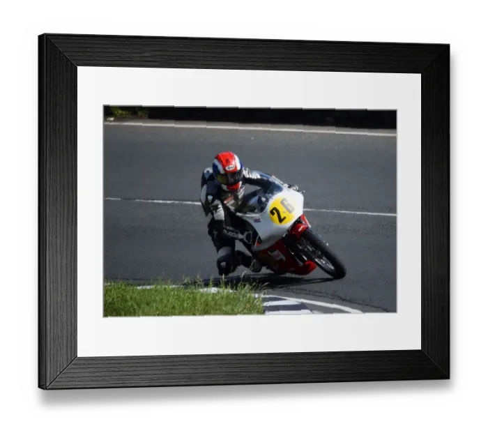Framed Print : Dave Madsen-Mygdal (Honda) 2018 Senior Classic TT