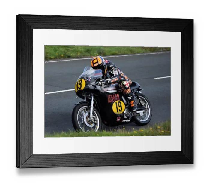 Framed Print : Michael Russell (Norton) 2018 Senior Classic TT Framed Print : Michael Russell (Norton) 2018 Senior Classic TT