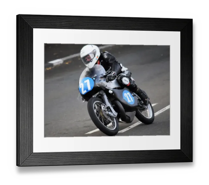 Framed Print : Will Loder (Greeves) 2018 Junior Classic TT