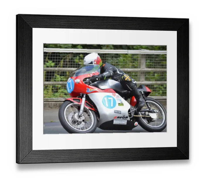 Framed Print : Alex Sinclair (Drixton Honda) 2017 Junior Classic TT