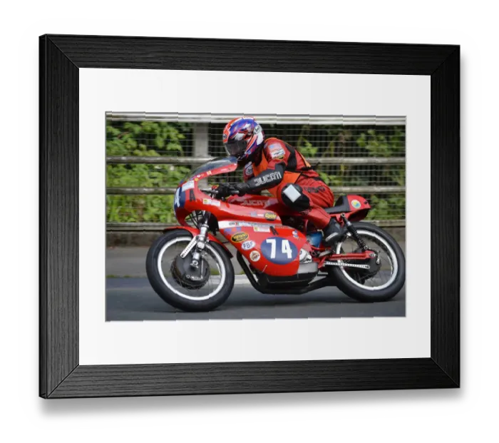 Framed Print : Alex McLean (Ducati) 2017 Junior Classic TT