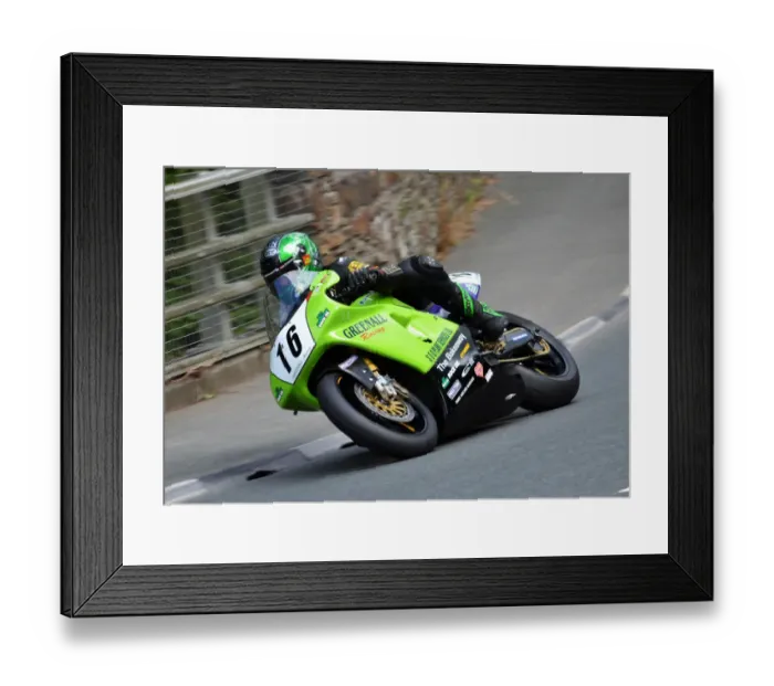 Framed Print : Horst Saiger (Kawasaki) 2017 Superbike Classic TT Framed Print : Horst Saiger (Kawasaki) 2017 Superbike Classic TT