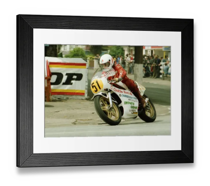 Framed Print : Kenny Shepherd (Yamaha) 1984 Senior TT