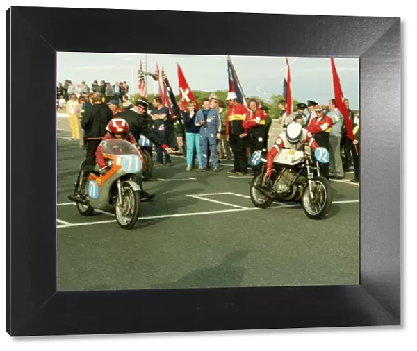 Will Harding (Honda) and Bob Simmons (Suzuki) 1984 Historic TT
