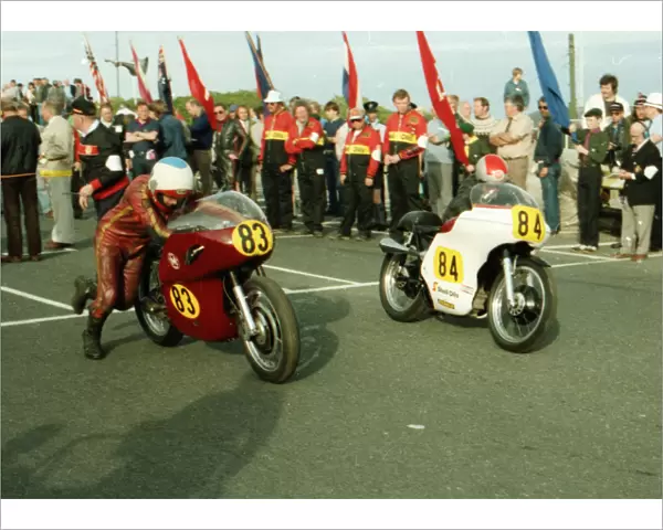 Dave Hughes (Arter Matchless) and Alan Dugdale (Matchless) 1984 Historic TT