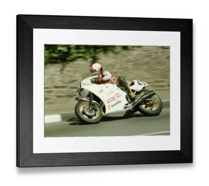 Framed Print : Derek Huxley (Honda) 1984 Formula One TT