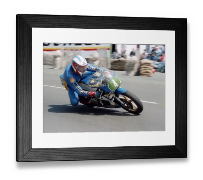 Framed Print : Charlie Williams (Yamaha) 1984 Junior TT