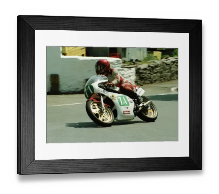 Framed Print : Mick Williams (Yamaha) 1984 Junior TT