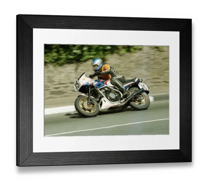 Framed Print : Frank Rutter (Honda) 1984 Formula One TT