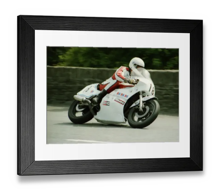 Framed Print : John Heselwood (BG Suzuki) 1984 Formula One TT
