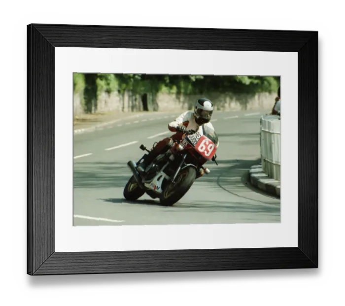 Framed Print : John Hurlstone (Honda) 1984 Production TT Framed Print : John Hurlstone (Honda) 1984 Production TT