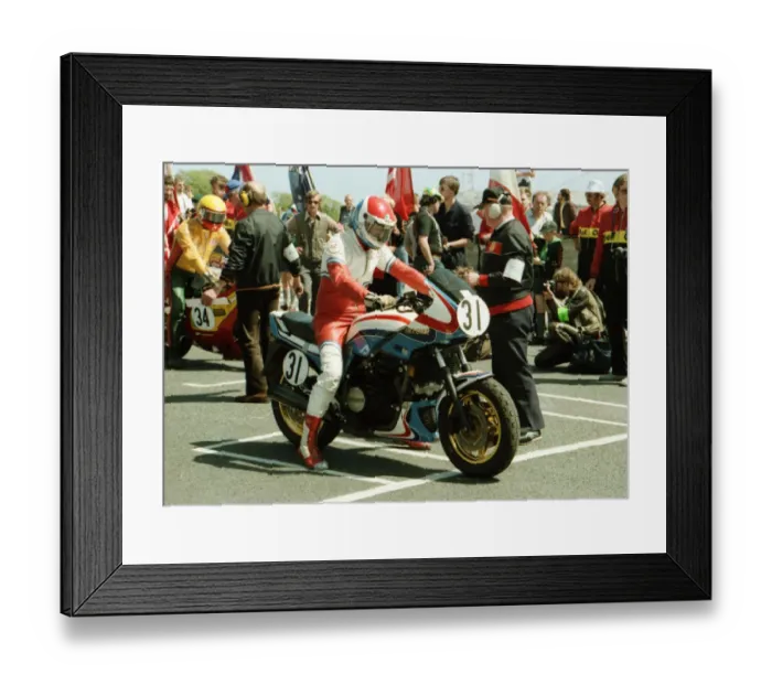Framed Print : Malcolm Lucas (Honda) 1984 Formula One TT Framed Print : Malcolm Lucas (Honda) 1984 Formula One TT