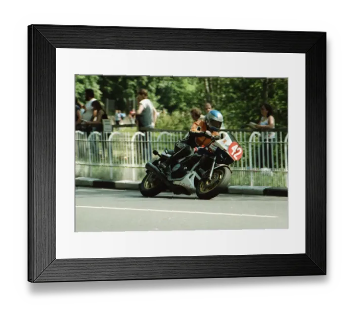 Framed Print : Frank Rutter (Honda) 1984 Production TT