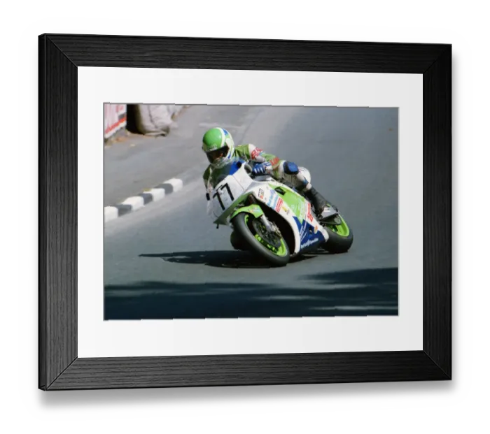 Framed Print : Hans Peter Bolliger (Kawasaki) 1991 Formula One TT Framed Print : Hans Peter Bolliger (Kawasaki) 1991 Formula One TT