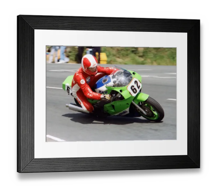 Framed Print : Ray Knight (Kawasaki) 1989 Formula One TT