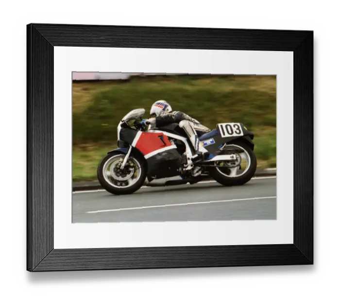 Framed Print : Nigel Bryan (Suzuki) 1989 Formula One TT Framed Print : Nigel Bryan (Suzuki) 1989 Formula One TT