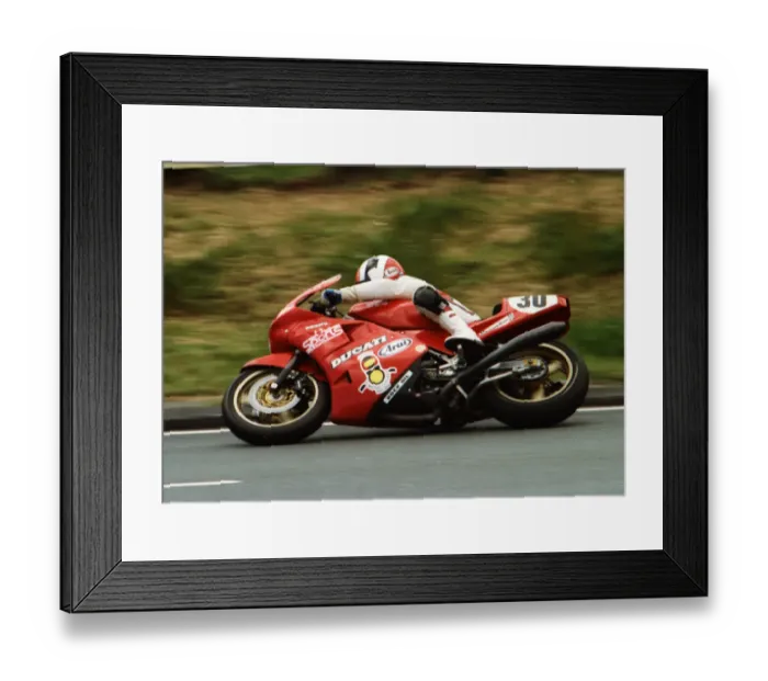 Framed Print : Rob Haynes (Ducati) 1989 Formula One TT Framed Print : Rob Haynes (Ducati) 1989 Formula One TT