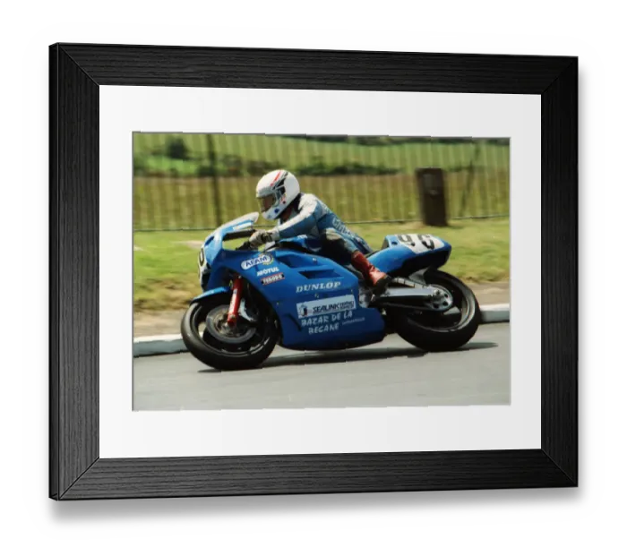 Framed Print : Charlie O Neill (Suzuki) 1989 Formula One TT Framed Print : Charlie O Neill (Suzuki) 1989 Formula One TT