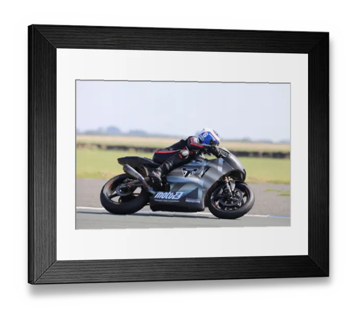 Framed Print : Steve Parrish (Triumph Moto2 prototype) 2019 Jurby Day Framed Print : Steve Parrish (Triumph Moto2 prototype) 2019 Jurby Day