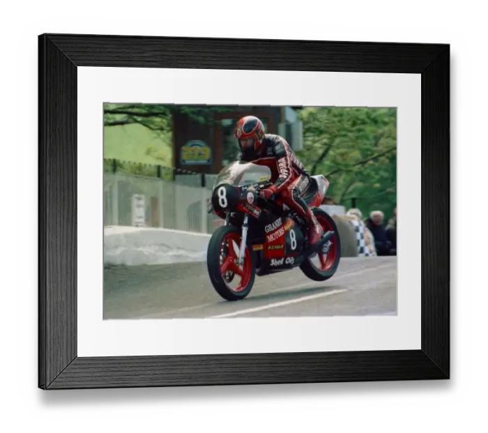 Framed Print : John Weeden (Yamaha) 1986 Formula Two TT Framed Print : John Weeden (Yamaha) 1986 Formula Two TT