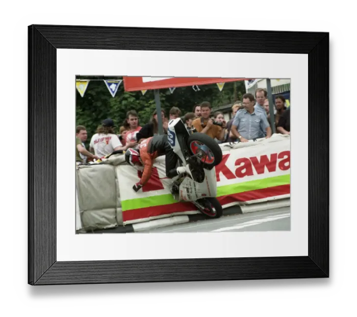 Framed Print : Oops! John Baker (Yamaha) 1993 Junior TT Framed Print : Oops! John Baker (Yamaha) 1993 Junior TT