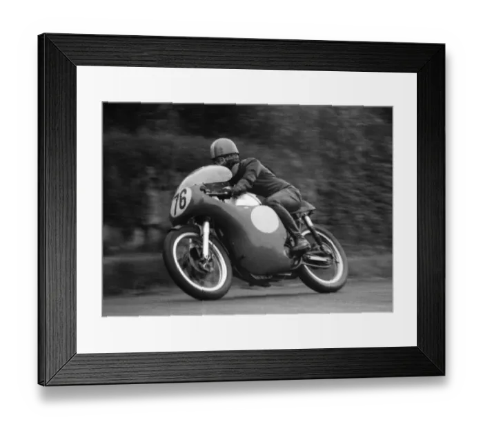 Framed Print : Freddie Fisher (Norton) 1962 Senior Manx Grand Prix Framed Print : Freddie Fisher (Norton) 1962 Senior Manx Grand Prix