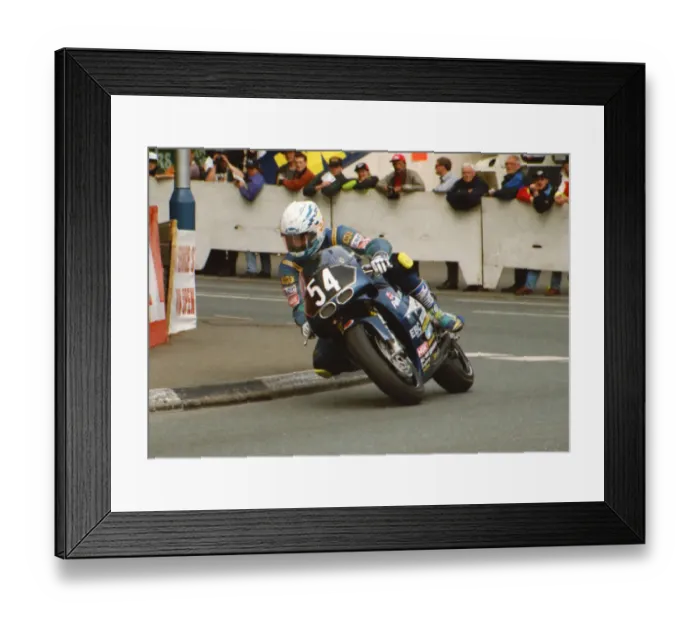 Framed Print : Dave Morris (Chyrsalis BMW) 1996 Singles TT Framed Print : Dave Morris (Chyrsalis BMW) 1996 Singles TT