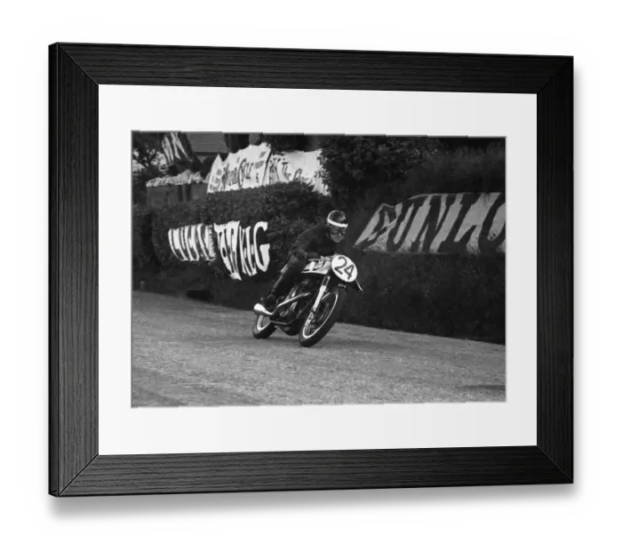 Framed Print : Joe Glazebrook (Norton) 1955 Senior TT