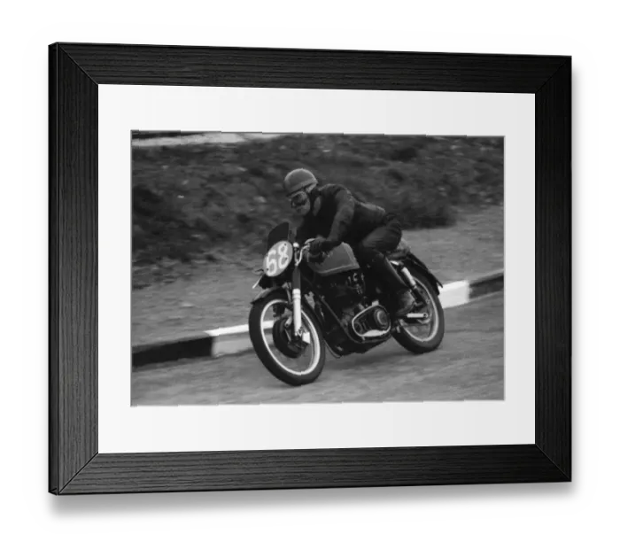 Framed Print : Cliff Ellerby (AJS) 1955 Junior TT Framed Print : Cliff Ellerby (AJS) 1955 Junior TT