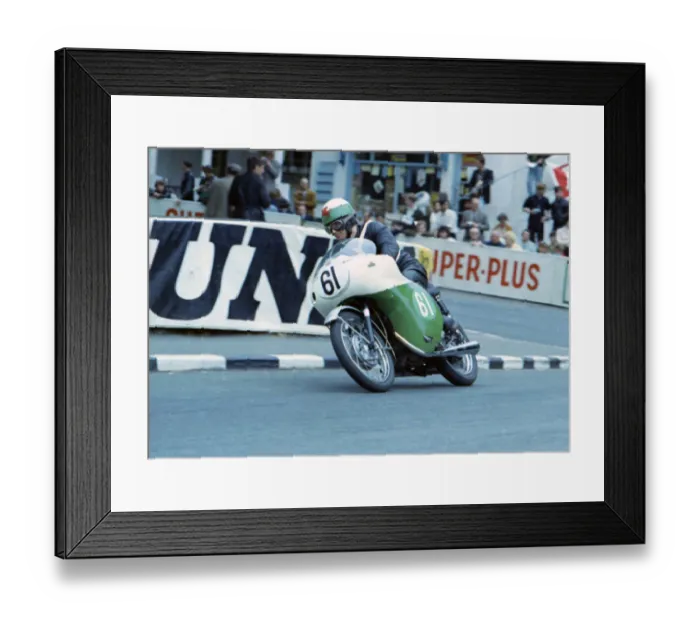 Framed Print : Ken Finney (Honda) 1965 Lightweight TT