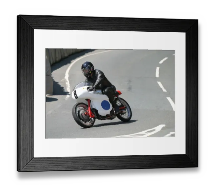 Framed Print : John Kidson (Guzzi) 2005 Classic Lap