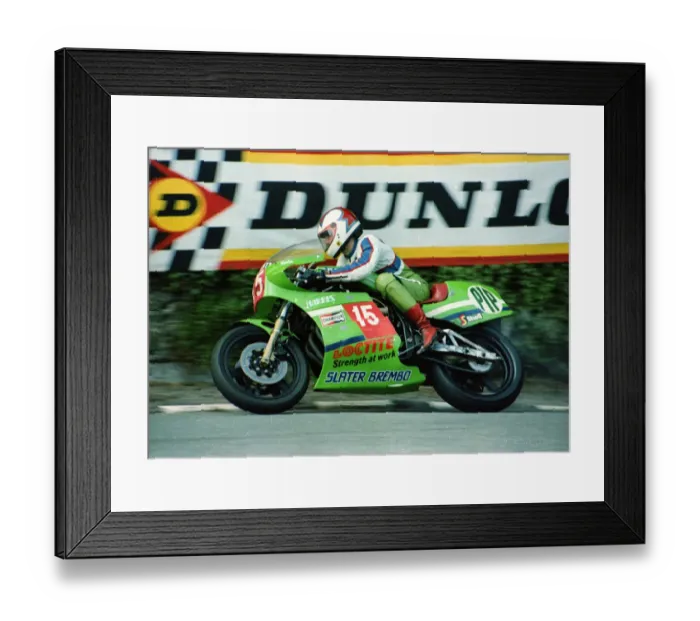 Framed Print : Kevin Wrettom (Pip Harris Kawasaki) 1983 Formula One TT Framed Print : Kevin Wrettom (Pip Harris Kawasaki) 1983 Formula One TT