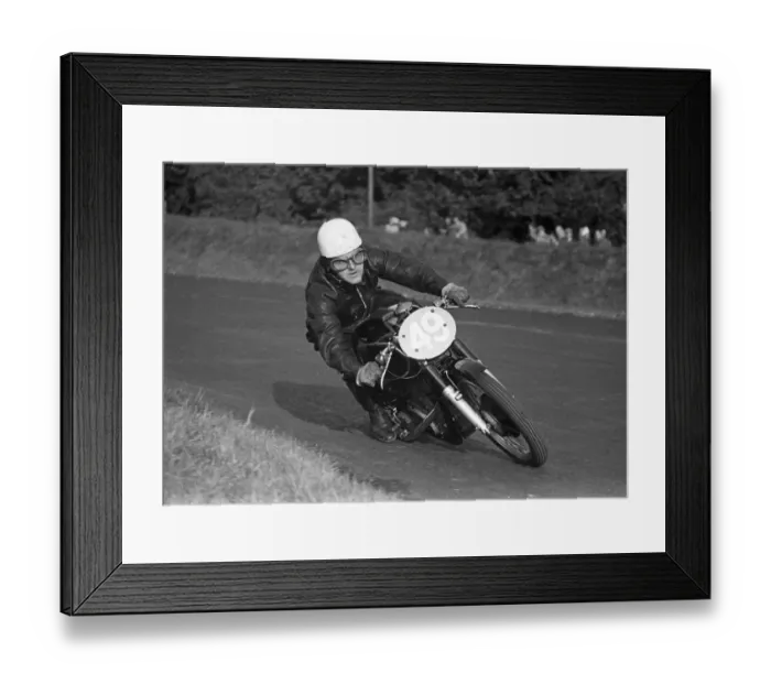 Framed Print : Percy Tait (AJS) 1953 Oulton Park Framed Print : Percy Tait (AJS) 1953 Oulton Park