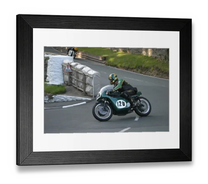 Framed Print : Pete Tyer (Seeley Matchless) 2003 Parade Lap