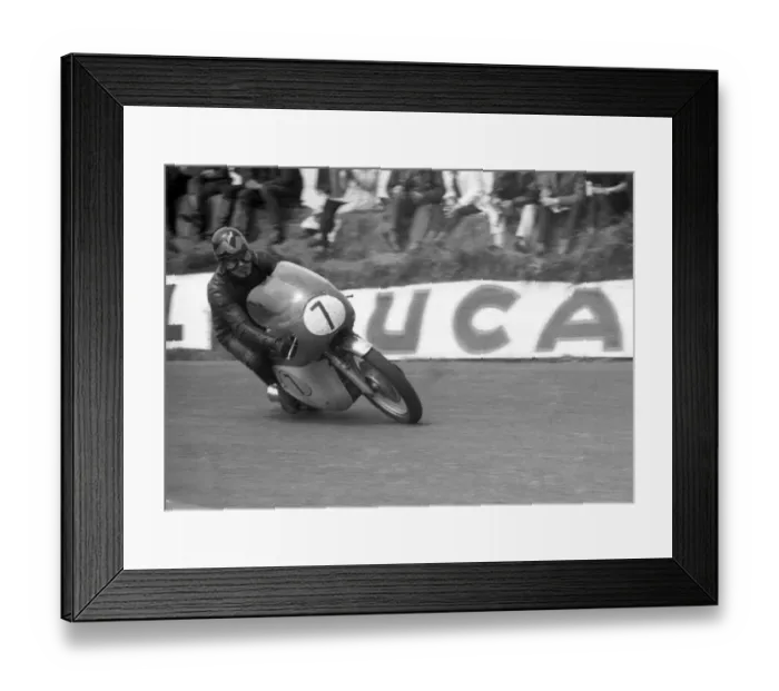 Framed Print : Paddy Driver (Matchless) 1964 Senior TT