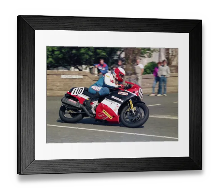 Framed Print : Steven L Thompson (Suzuki) 1987 Formula One TT Framed Print : Steven L Thompson (Suzuki) 1987 Formula One TT