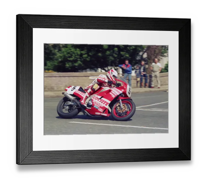 Framed Print : Trevor Nation (Yamaha) 1987 Formula One TT Framed Print : Trevor Nation (Yamaha) 1987 Formula One TT