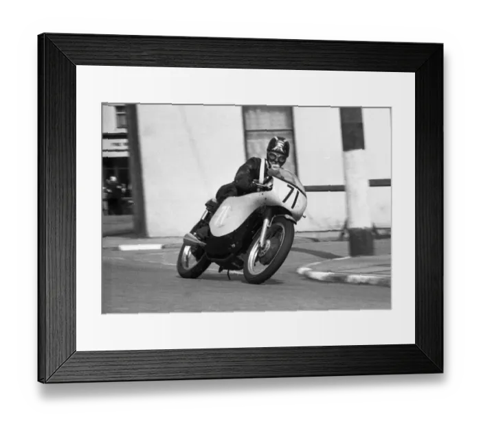 Framed Print : Joe Iszard (AJS) 1963 Junior Manx Grand Prix