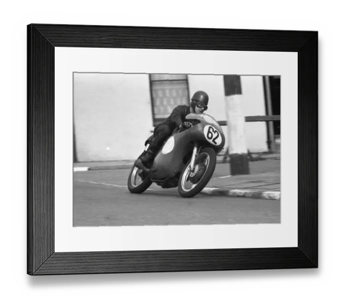 Framed Print : Derek Pilling (AJS) 1963 Junior Manx Grand Prix