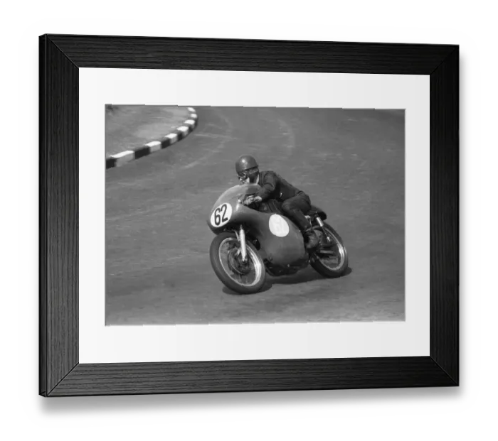 Framed Print : Derek Pilling (AJS) 1963 Junior Manx Grand Prix Framed Print : Derek Pilling (AJS) 1963 Junior Manx Grand Prix